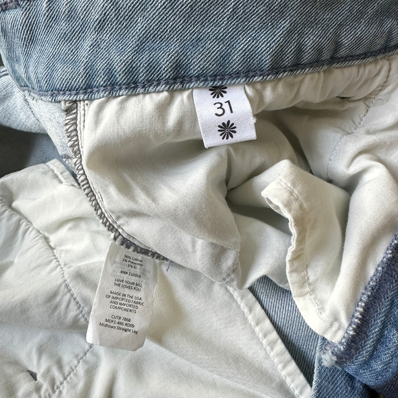 Show Me Your MuMu Midtown Straight Leg 90s Highrise Blue Jeans Womens Size 31 - Picture 8 of 13